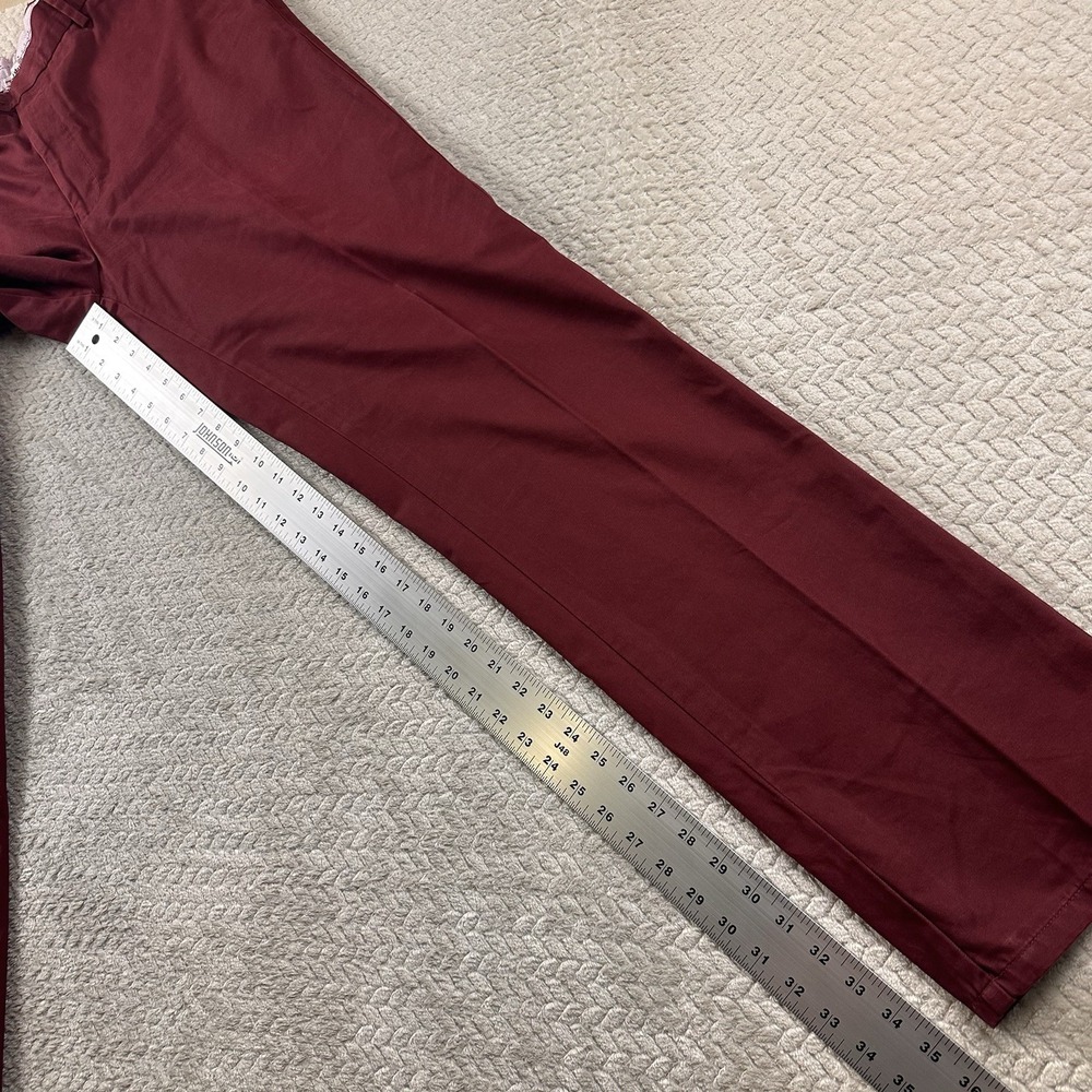 Peter Millar Dress Pants Men's 36x36 Pima Cotton Maroon Chino Office luxury golf - Picture 9 of 15